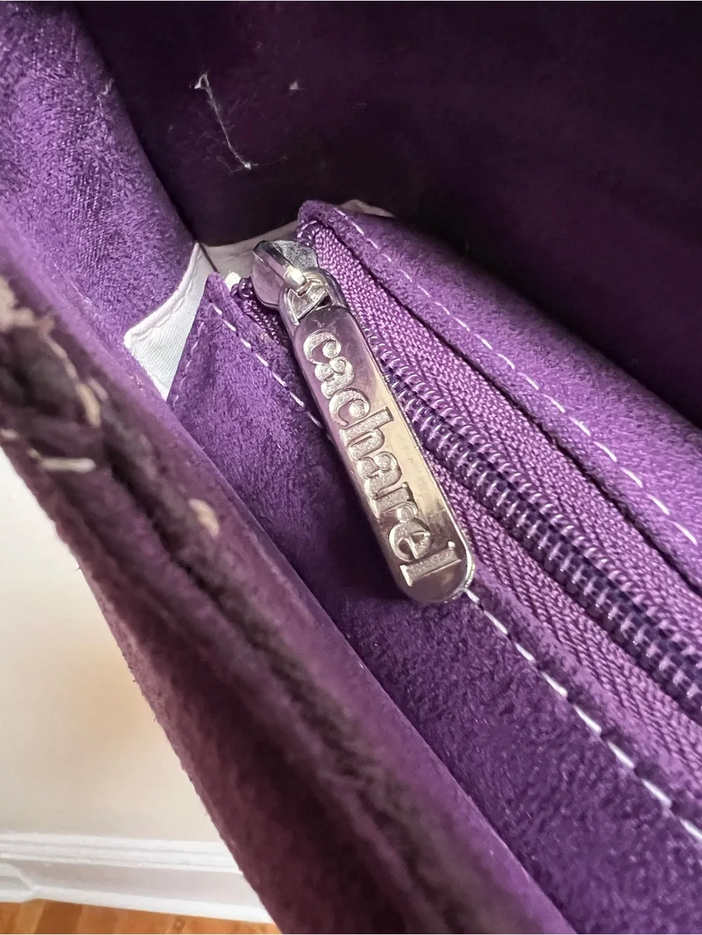 Purple faux  Suede Shoulder Bag - Elegant Everyday Hobo